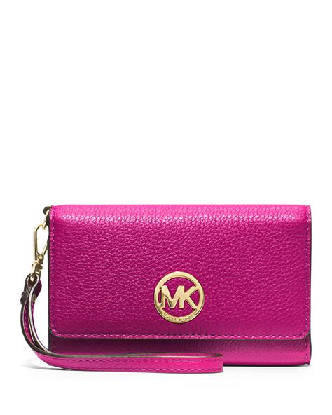 michael kors large phone wallet|michael kors smartphone wallet.